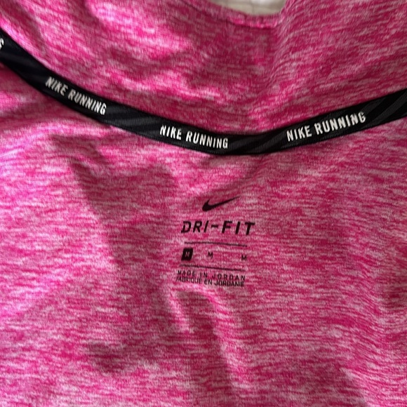 Nike running dri fit 1/4 zip longsleeve size medium Heather pink - Picture 3 of 4